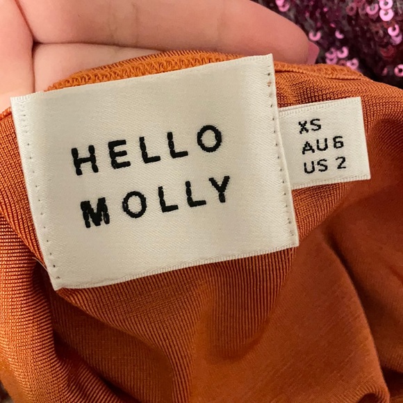 Burnt orange Hello Molly midi dress - Picture 7 of 7